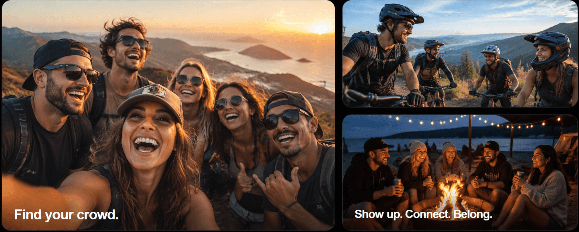 Friends connecting through shared interests and communities